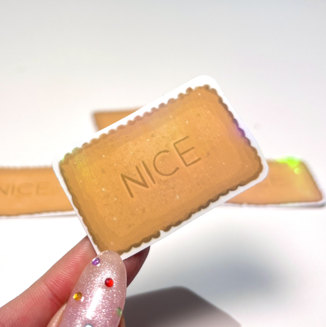 Nice Biscuit Holographic Sticker 