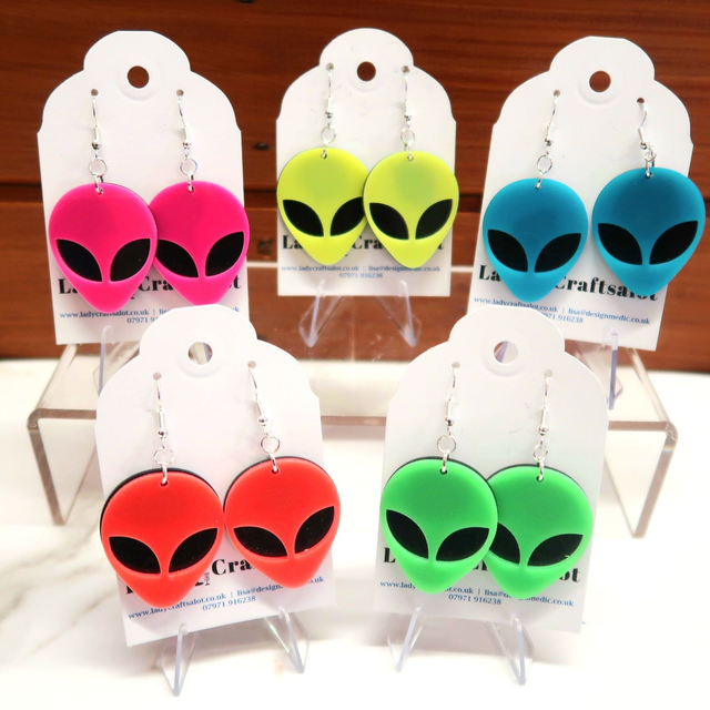 Alien Head Earrings