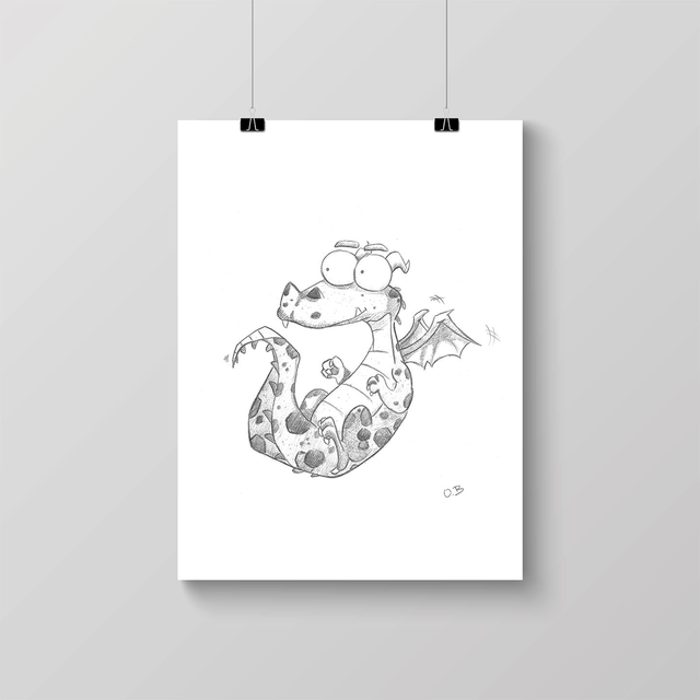 "SPARKY LE DRAGON" - DESSIN ORIGINAL