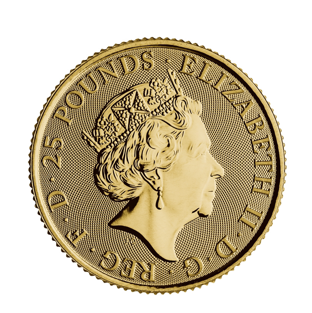 UK 1/4oz Gold Queen's Beast Falcon Coin