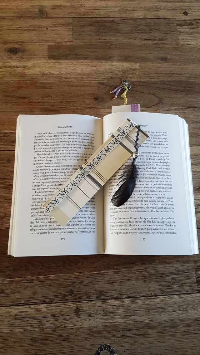 Marque ta page  Bayadère Jaune Clair