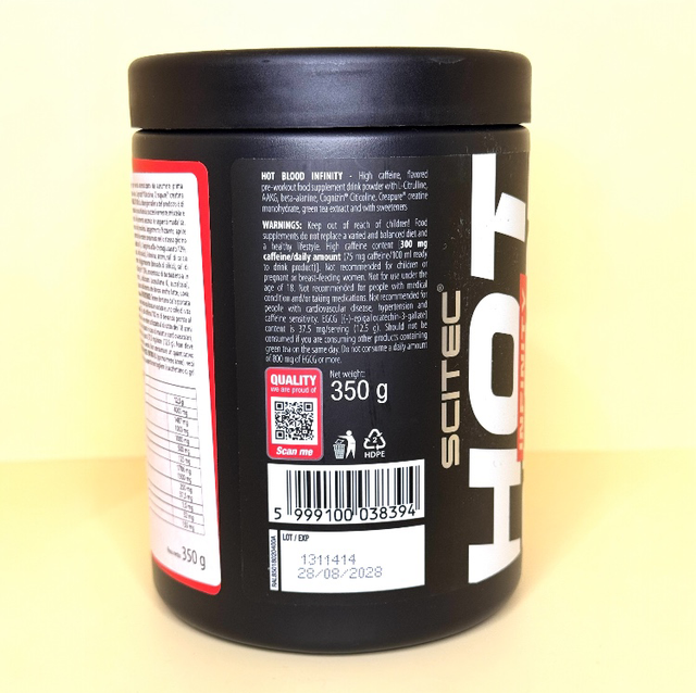 SCITEC NUTRITION HOT BLOOD INFINITY 350 gr