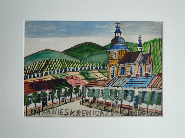 Inspiracje Nikiforowe 2, 30x40 cm, (20x29 w świetle passe-partout) akwarela 2024