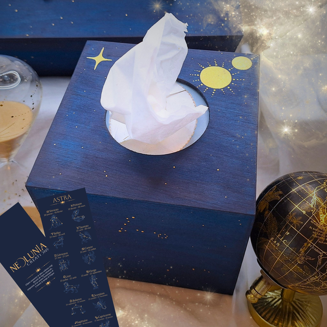 Boîte à mouchoirs carrée ASTRA et ses constellations
