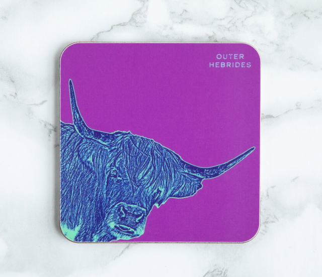 Mad Coo! Outer Hebrides Single Coaster