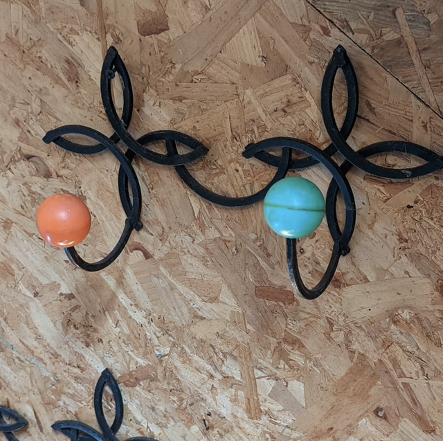 Patère vintage 2 boules