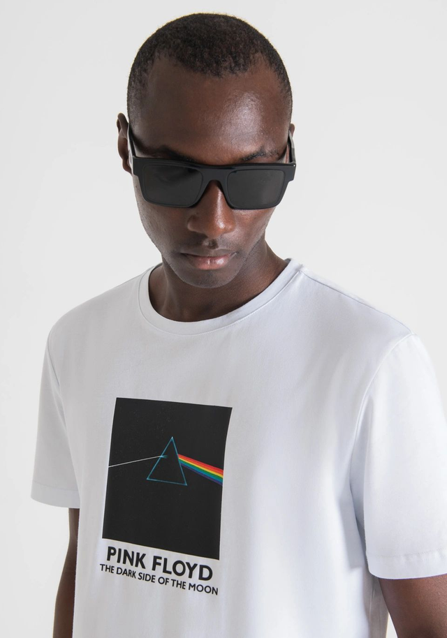 B98I2474 - Antony Morato T-SHIRT SLIM FIT IN PURO COTONE CON STAMPA GOMMATA PINK FLOYD