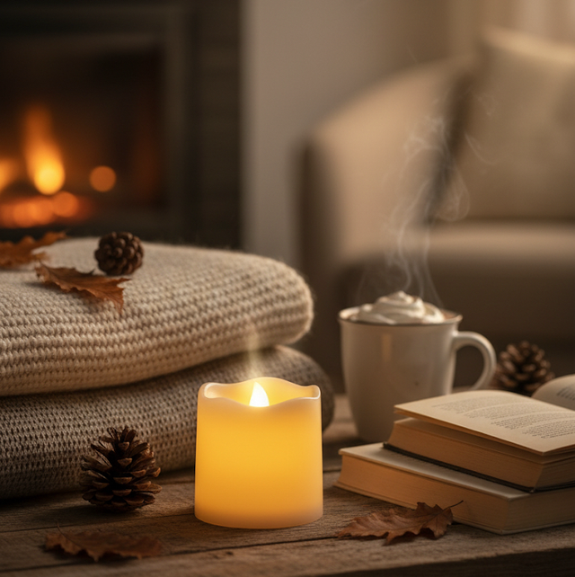 Lot de 3 bougies à LED