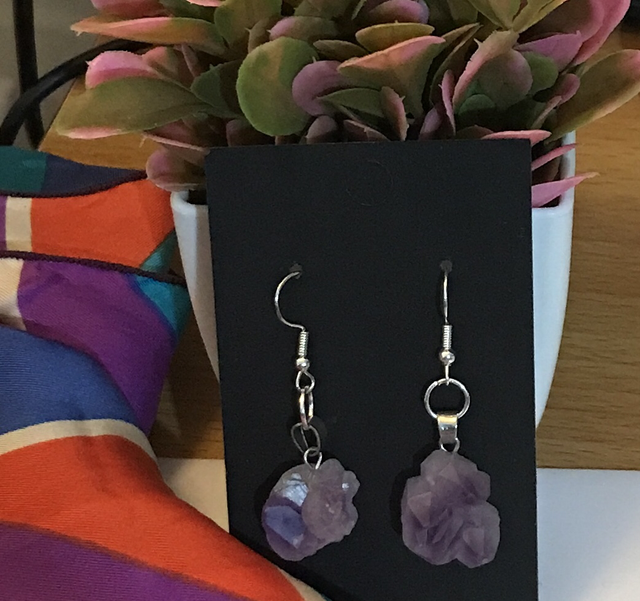 Purple Dangling Earrings-PUR43