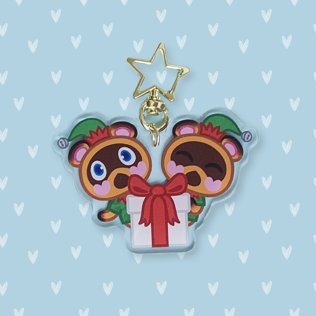 Christmas Timmy and Tommy keychain