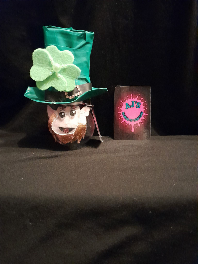 Leprechaun Custom Decorated &amp; Designed On 50ml Re-Fill Bauble (2)