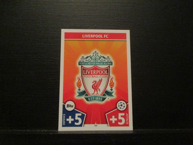 Liverpool Fc - UEFA Champions League Match Attax 2017/18 Original Trading Card #181