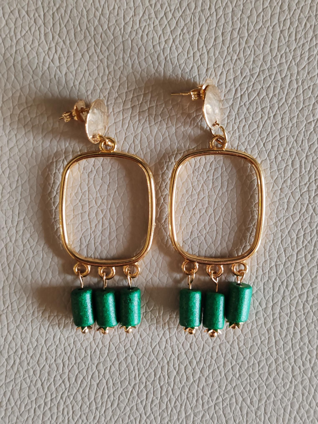 Faroa - Boucles d'oreilles Vert