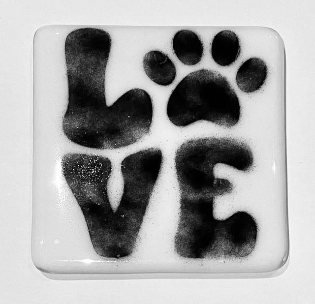 Love paw print coasters