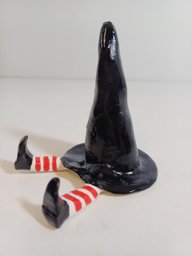 Squashed witch ornament