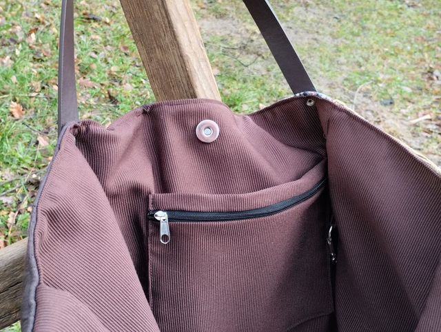 Grand sac cabas cube autour d'un tissu Jean Paul Gaultier