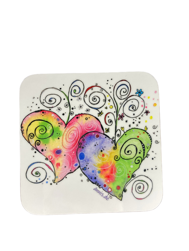 Untersetzer "2Herzen"