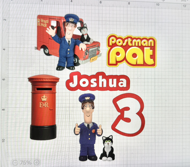 Postman Pat cake topper