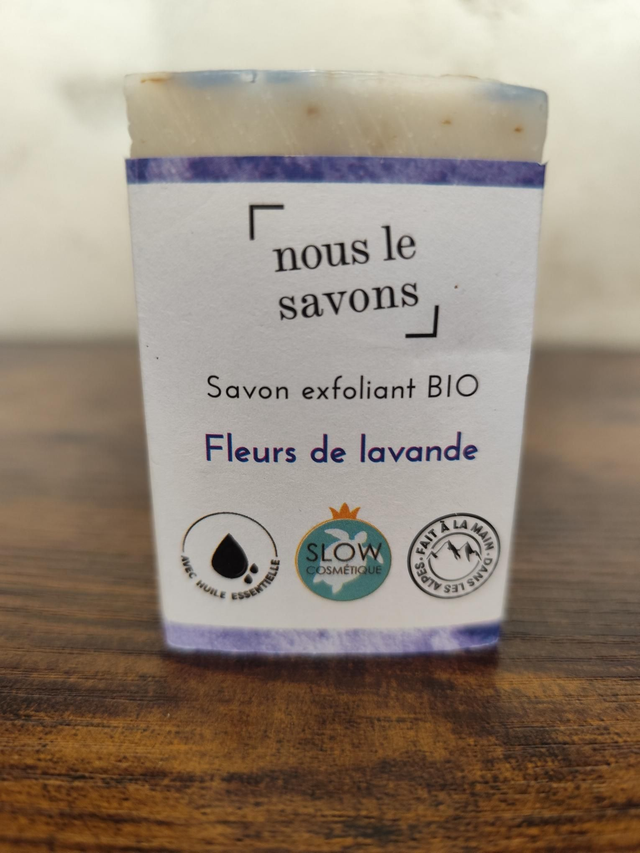 Savon exfoliant BIO fleurs de lavande 100g