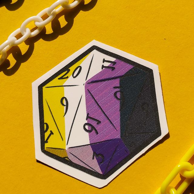 Non Binary - Dnd - Sticker - [SKR-NB-D]