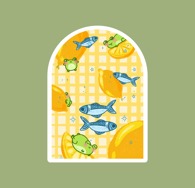 Citron sardine - sticker  