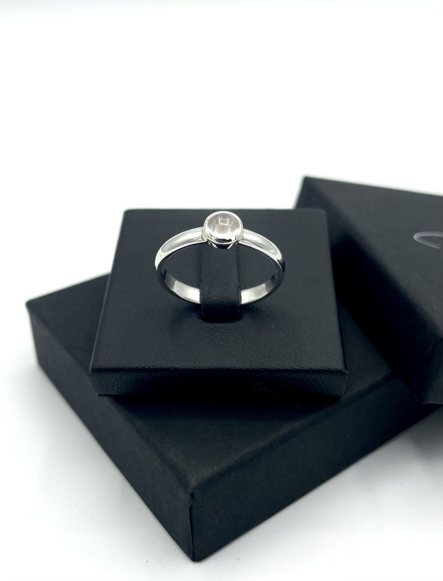 Bague classique quartz rose