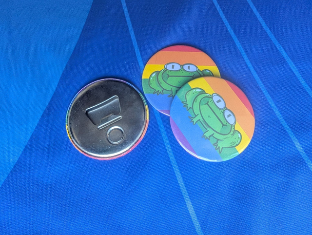 Rainbow Frog Magnet Bottle Opener