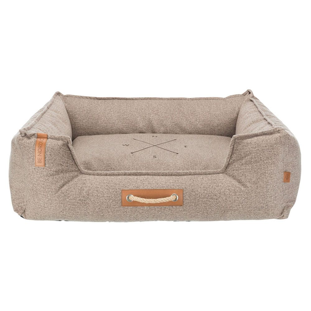TRIXIE Be Nordic Hundebett Föhr, 120 × 95 cm, Soft, Sand