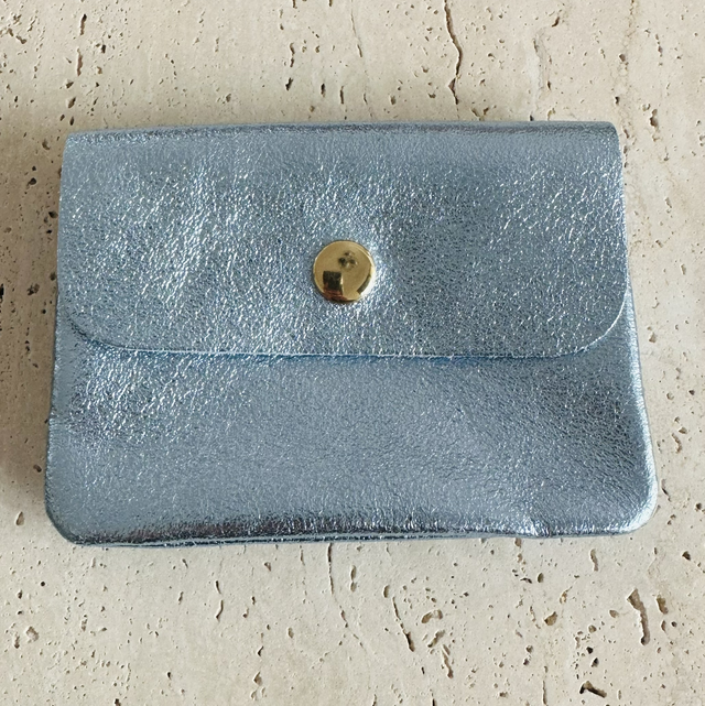 Portemonnee licht blauw glitter 