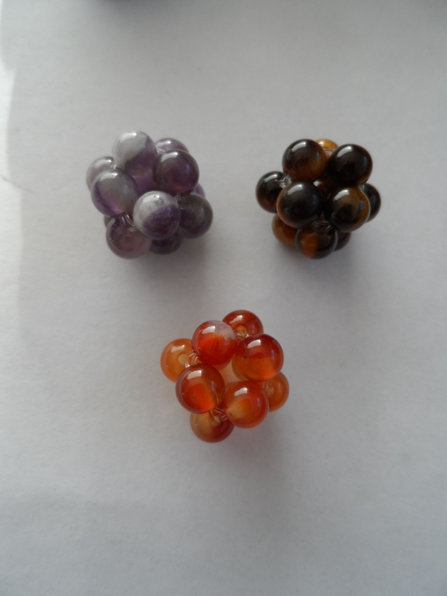 Pendentifs Boules en Pierres - Perles 6 mm