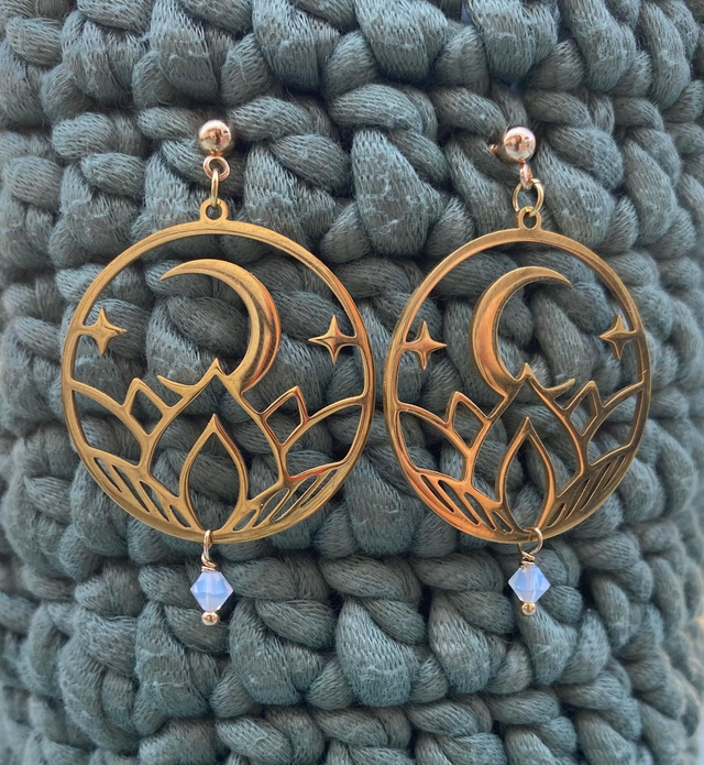 Boucles d'oreilles Moon dorées 