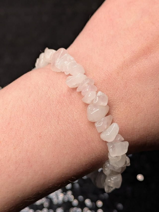 Bracelet quartz rose baroque 