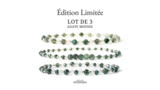 Bracelet | Agate Mousse - Collection | Lot de 3