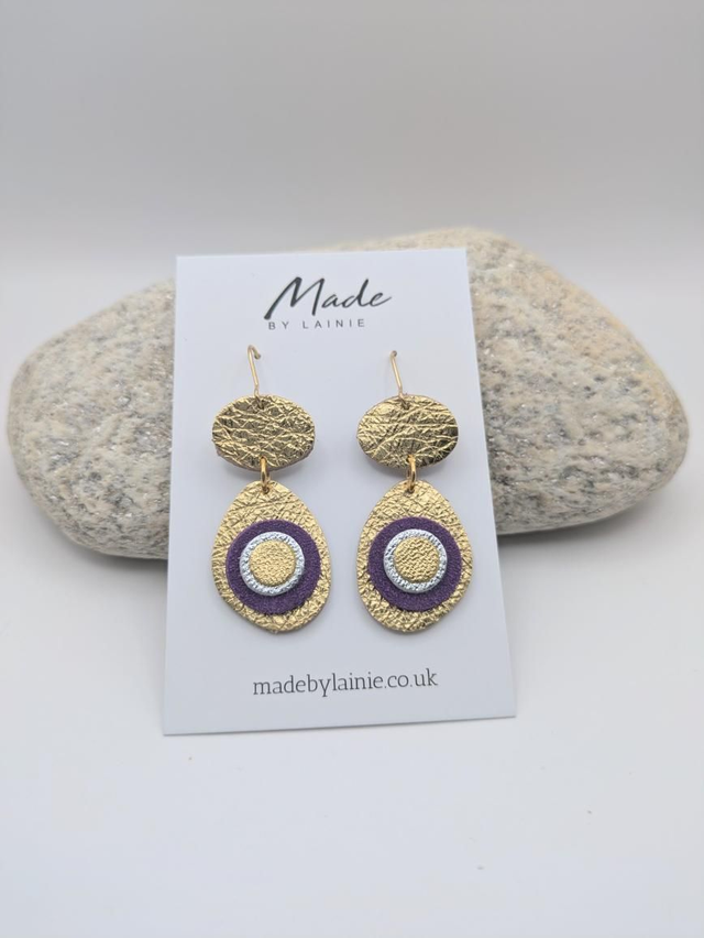 Gold Pebble Drop Earrings (1)