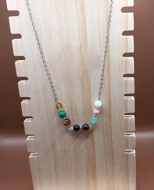 Collier chemin de vie en 3 parties rapprochées