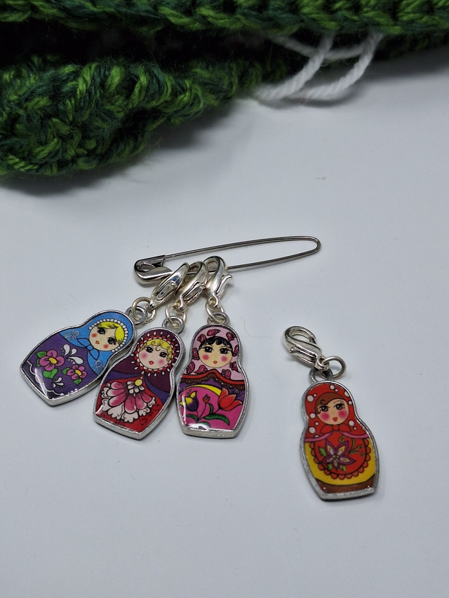 Russian doll stitch markers, knitting, crochet 