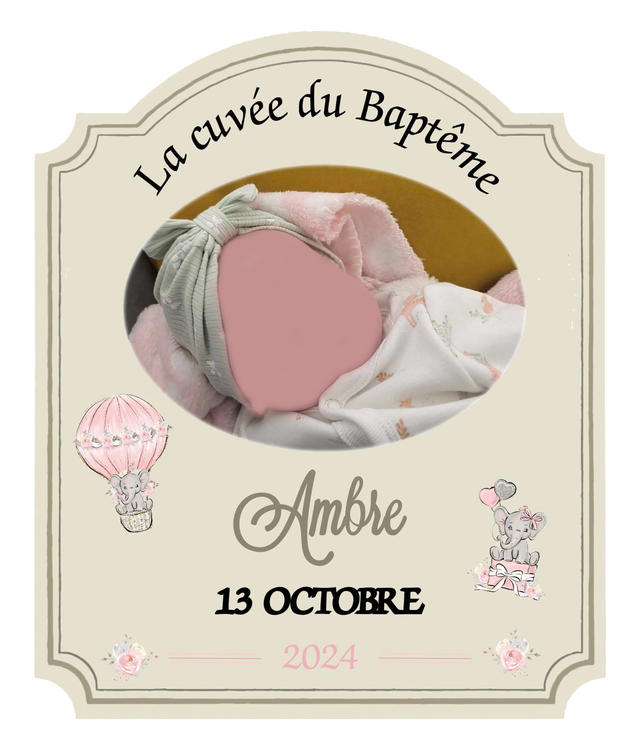 Étiquette pour bouteille de vin à personnaliser (sur commande)