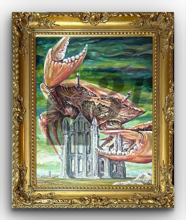 1. Night Crawler Crab Original Oil Painting 