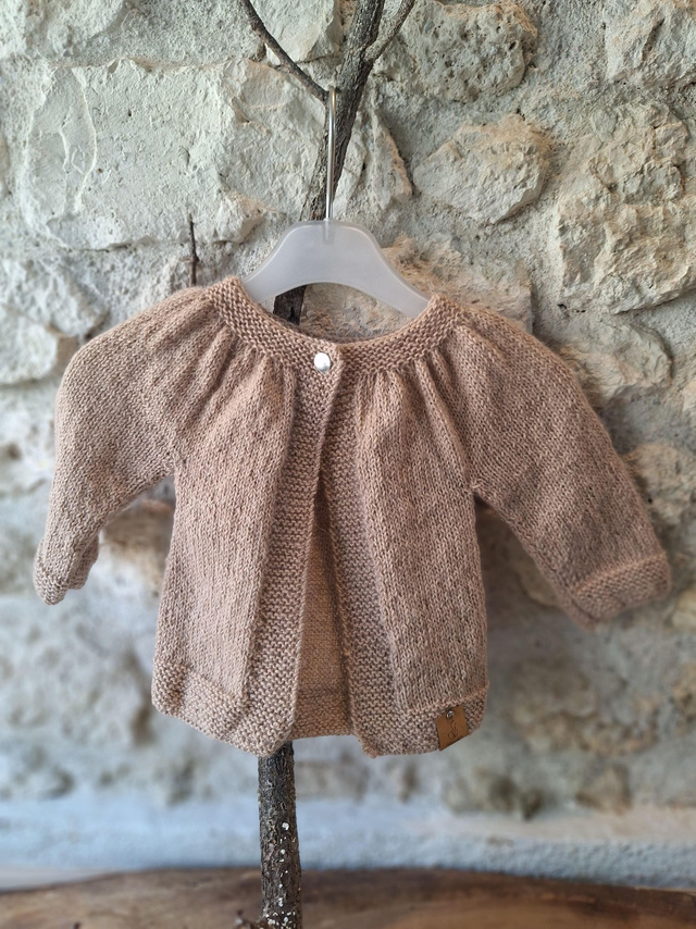 Gilet bébé rosé - collection héritage