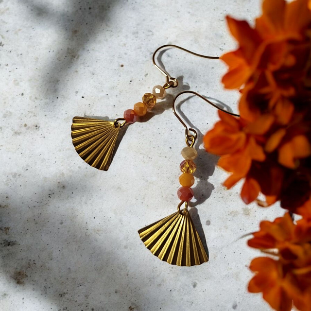 Boucles d&#039;oreilles orange