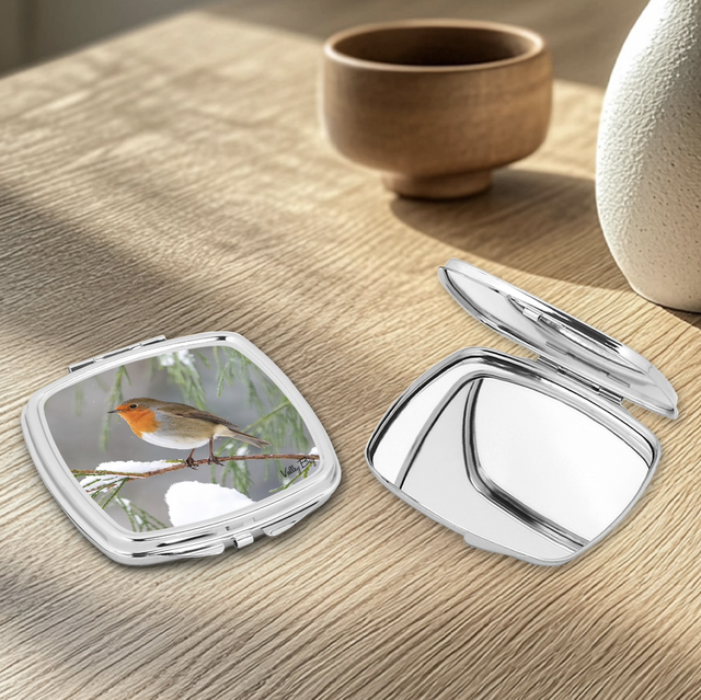 "Christmas Robin" Compact Mirror  