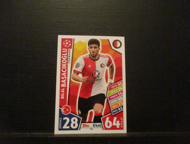 Bilal - UEFA Champions League Match Attax 2017/18 Original Trading Card #356