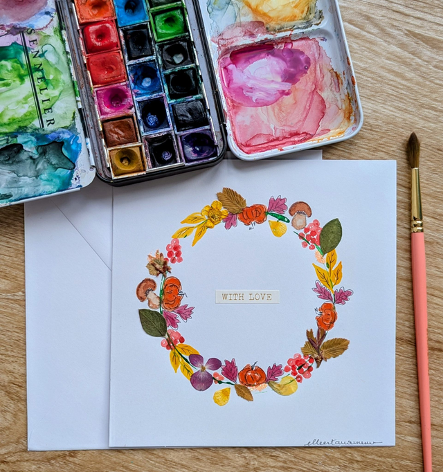 Carte pour dire QUAND ON SE MANQUE - Illustration aquarelle originale