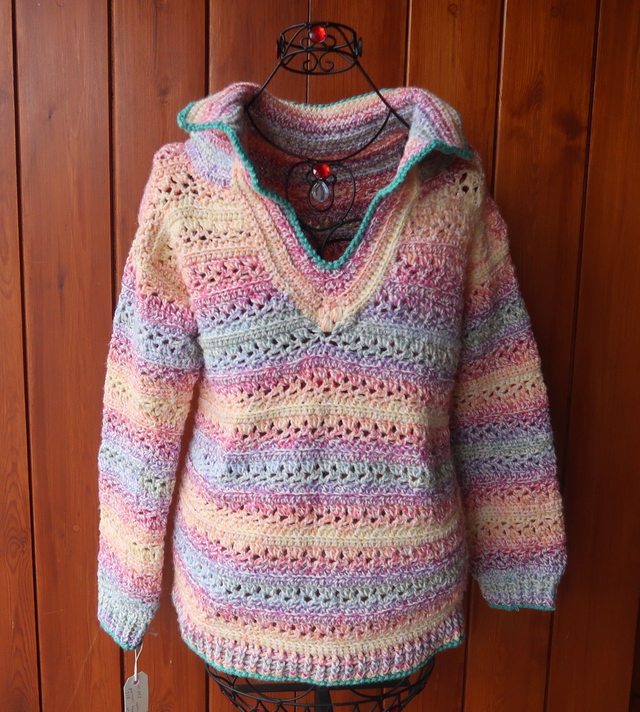 Crochet Chunky Jumper - Medium