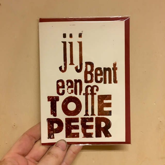 Jij ben een toffe peer