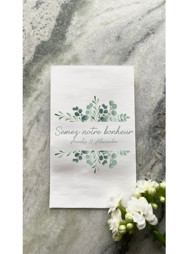 Sachet de graines &quot;Mélanie&quot; - Personnalisable