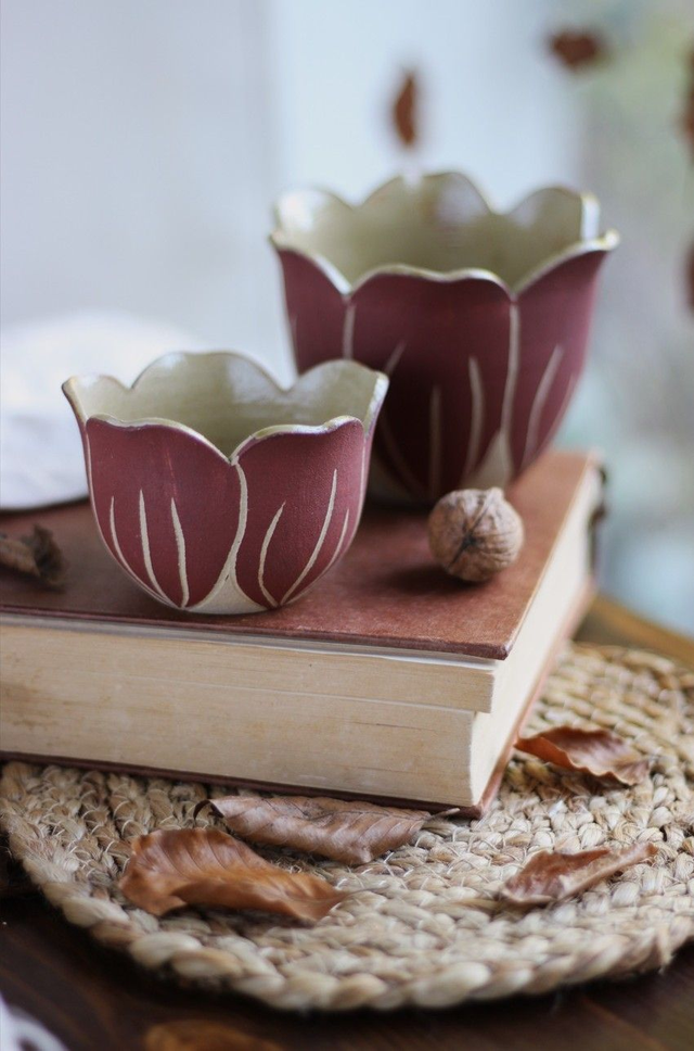 Coupelle Fleur rouge