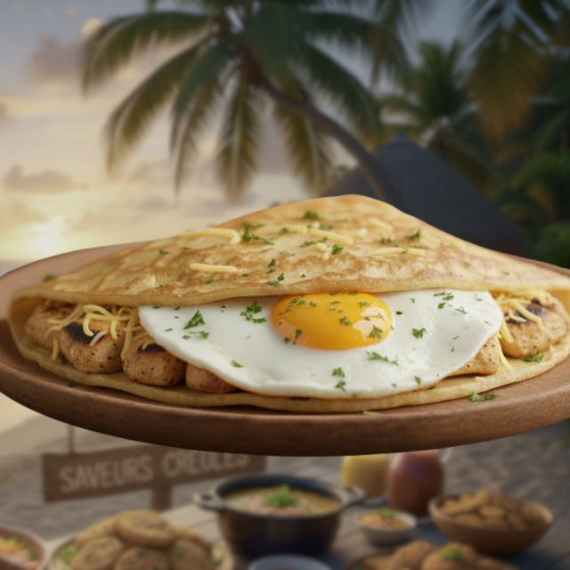 Crêpe C5 : Œuf, Poulet Grillé, Fromage