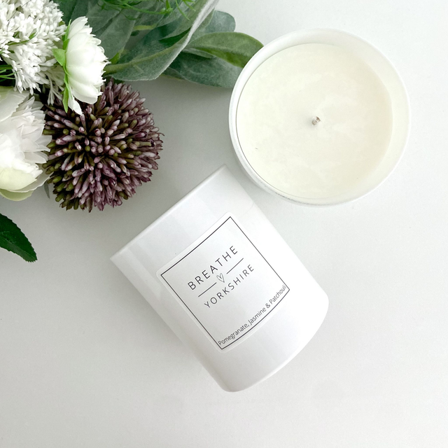 Pomegranate, Jasmine &amp; Patchouli Scented Candle 