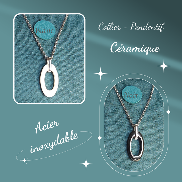 Pendentif CERAMIQUE - Olive